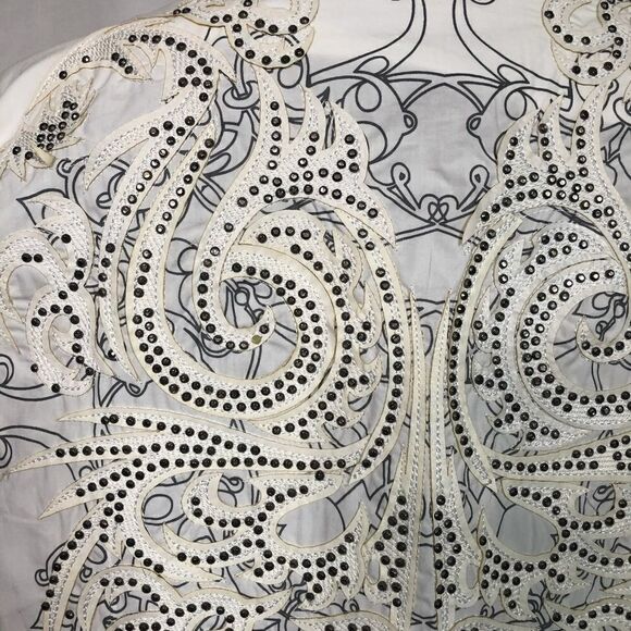Toku White Cotton Embellished Shirt - Men’s L - Picture 7 of 9